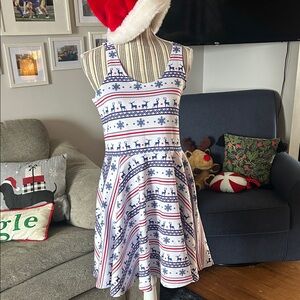 Shinesty Festive Reindeer Print Christmas Dress